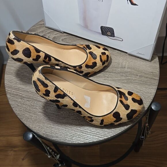 Talbots Pony Hair Cheetah Print Pumps - Picture 2 of 10